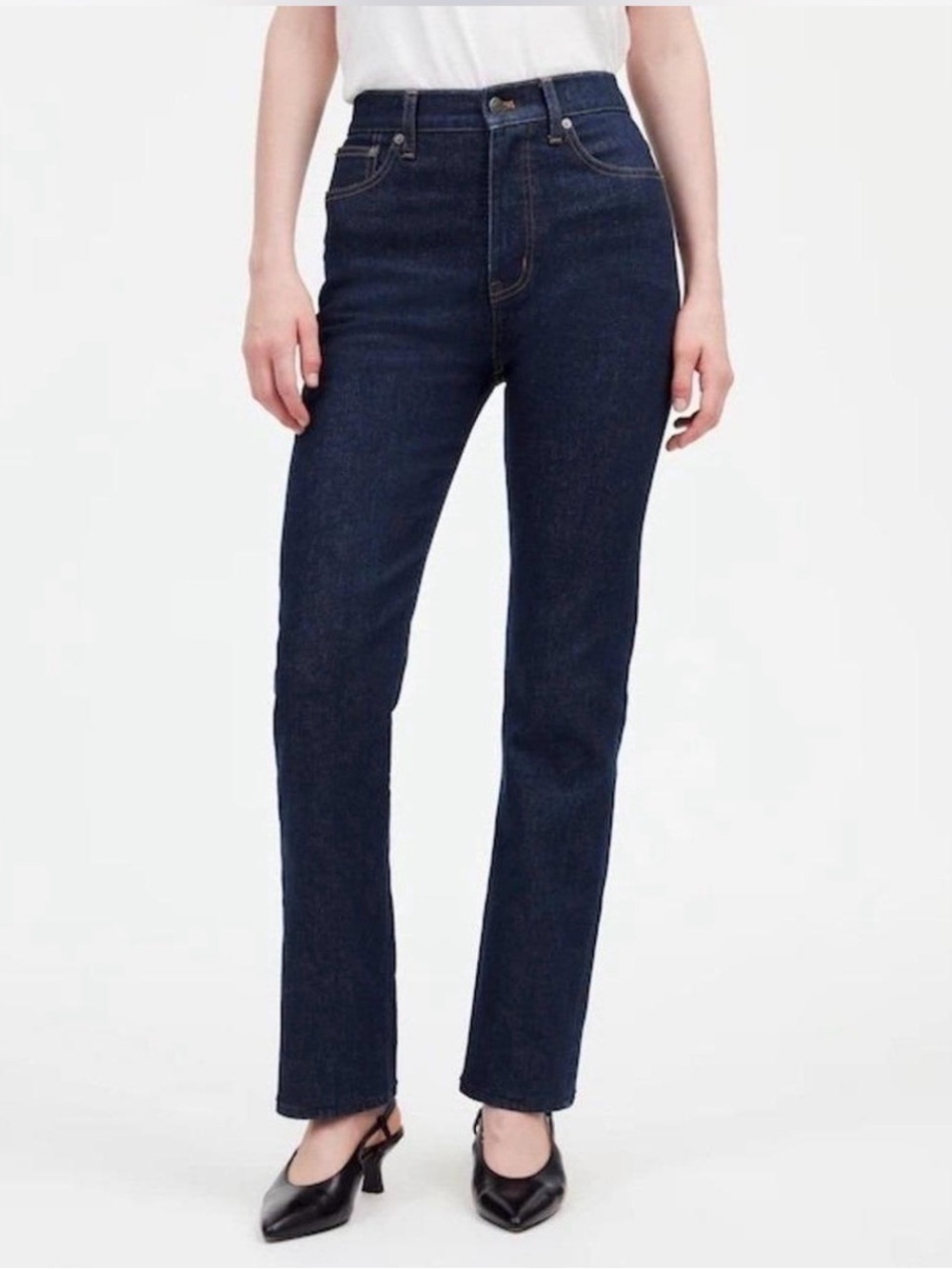 Madewell womens ‘90’s straight dark denim jeans size 30